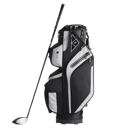 Golf Cart Bag with 14 Way Organizer Divider Top, 13 Pockets Premium Cart Bag, Durable 600D Polyester Fabric Golf Bags with Handles & Dust Cover & Detachable Straps for Men & Women, Black Color-Block.