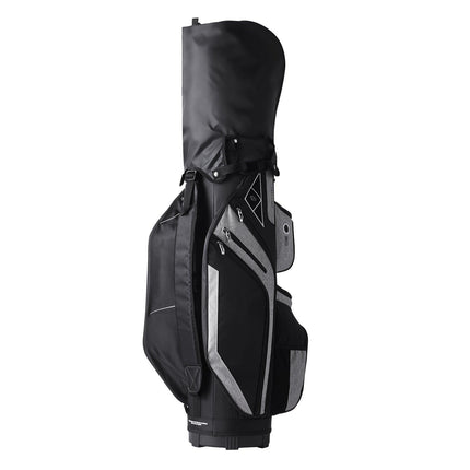 Golf Cart Bag with 14 Way Organizer Divider Top, 13 Pockets Premium Cart Bag, Durable 600D Polyester Fabric Golf Bags with Handles & Dust Cover & Detachable Straps for Men & Women, Black Color-Block.