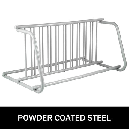 10 Holders Floor Bike Rack, 59" Length All-Steel Grid Bike Rack, 10-Bike Capacity Dual-Side Storage Stand for Garages Streets Yards Bike Events.