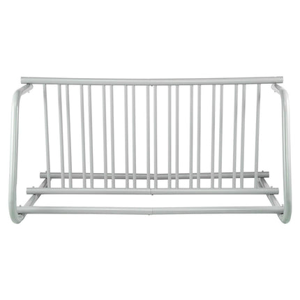 10 Holders Floor Bike Rack, 59" Length All-Steel Grid Bike Rack, 10-Bike Capacity Dual-Side Storage Stand for Garages Streets Yards Bike Events.