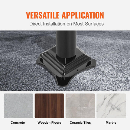 1-3 Step Handrail Railing for Steps Steel 150 kg Capacity with Screw Kit.