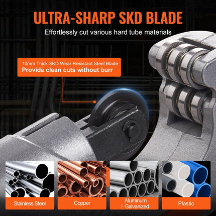 3PCS Tubing Cutter Set, 3/16"-2" O.D. Copper Pipe Cutter, 1/8"-7/8" O.D. Mini Tube Cutter and Deburring Tool, Heavy Duty Pipe Cutter Set for Copper, Aluminum, Stainless Steel, Plastic Pipes.