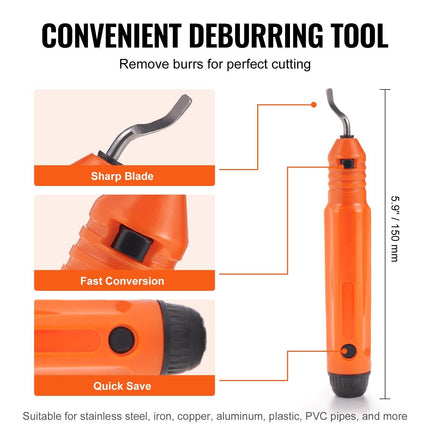 3PCS Tubing Cutter Set, 3/16"-2" O.D. Copper Pipe Cutter, 1/8"-7/8" O.D. Mini Tube Cutter and Deburring Tool, Heavy Duty Pipe Cutter Set for Copper, Aluminum, Stainless Steel, Plastic Pipes.