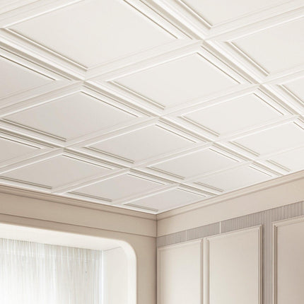 Ceiling Tiles 96-Pack 20 x 20 in Polystyrene Easy Installation Glue-up.