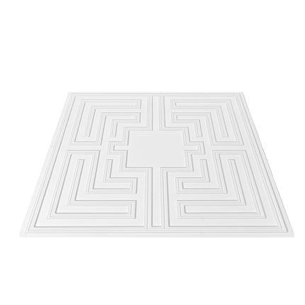 Ceiling Tiles 12-Pack 24 x 24 in PVC Easy Installation White Echo Pattern.