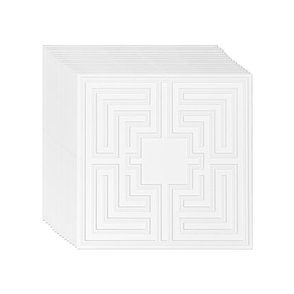 Ceiling Tiles 12-Pack 24 x 24 in PVC Easy Installation White Echo Pattern.
