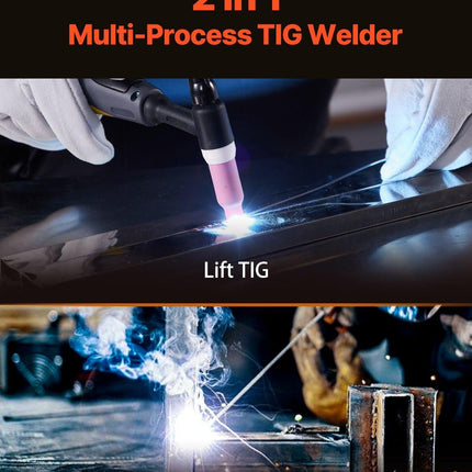 TIG Welder 2-In-1 Welding Machine Lift MMA Stick Arc IGBT Hot Start LED.