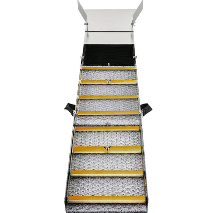 Folding Aluminum Alloy Sluice Box, Compact 50" Sluice Boxes for Gold, Lightweight Gold Sluice Equipment, Portable Sluice Boxes with Miner's Moss, River, Creek, Gold Panning, Prospecting, Dredg.