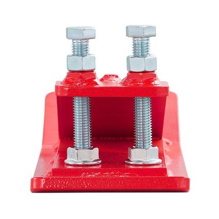 Tractor Bucket Protector, 2PCS Heavy Duty Steel Bucket Edge Protectors, Edge Tamer Anti-Skid Device with Double Hexagon Lock Nuts and Bolts, for Snow, Leave Removal & Spreading Gravel (Red).