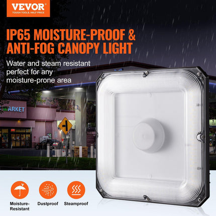 4 Pack LED Canopy Lights 80W 8800LM 5000K Daylight Outdoor Canopy Lighting.