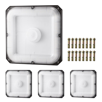 4 Pack LED Canopy Lights 80W 8800LM 5000K Daylight Outdoor Canopy Lighting.