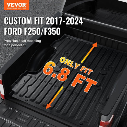 VEVOR Truck Bed Mat Fit 2017-2024 Ford F250/F350 TPE Truck Bed Liner Accessories.