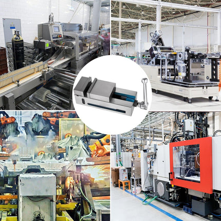 Milling Vice 4"/100mm,Bench Clamp Vice Nodular Cast Iron Material,Clamping Vice Clamping Force 19KN Max, Milling Machine Vice.