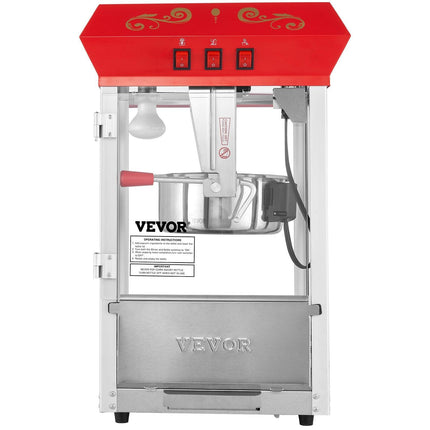 Popcorn Popper Machine Countertop Popcorn Maker 850W 8 Oz 48 Cups Red.