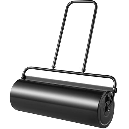 Lawn Roller, 17 Gallon 36 Inch Sand/Water Filled Yard Roller, Steel Sod Roller with Easy-turn Plug and U-Shaped Ergonomic Handle for Convenient Push and Pull, for Lawn, Garden, Farm, Park, Black.
