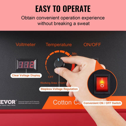 Electric Cotton Candy Machine, 1000W Candy Floss Maker, Commercial Cotton Candy Machine with Cover, Stainless Steel Bowl, and Sugar Scoop, Perfect for Home Kids Birthday, Family Party (Red).