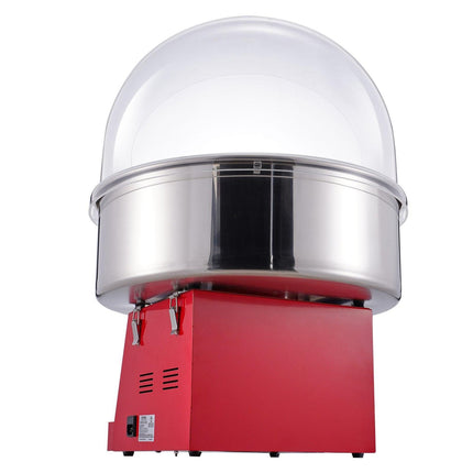Electric Cotton Candy Machine, 1000W Candy Floss Maker, Commercial Cotton Candy Machine with Cover, Stainless Steel Bowl, and Sugar Scoop, Perfect for Home Kids Birthday, Family Party (Red).