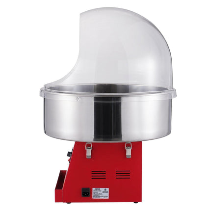 Electric Cotton Candy Machine, 1000W Candy Floss Maker, Commercial Cotton Candy Machine with Cover, Stainless Steel Bowl, and Sugar Scoop, Perfect for Home Kids Birthday, Family Party (Red).