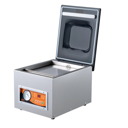 Chamber Vacuum Sealer, 260W Sealing Power, Vacuum Packing Machine for Wet Foods, Meats, Marinades and More, Compact Size with 260 mm Sealing Length, Applied in Home Kitchen and Commercial Use.