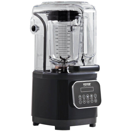 Professional Blender with Shield, Commercial Countertop Blenders, 2L Jar Blender Combo, Stainless Steel 9 Speed & 5 Functions Blender, for Shakes, Smoothies, Peree, and Crush Ice, Black.