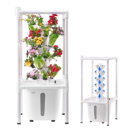 Hydroponic Growing System with Grow Light 30 Pods Hydroponic Tower Garden.