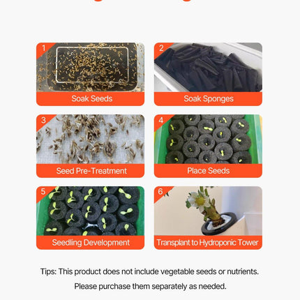 Hydroponic Growing System with Grow Light 30 Pods Hydroponic Tower Garden.
