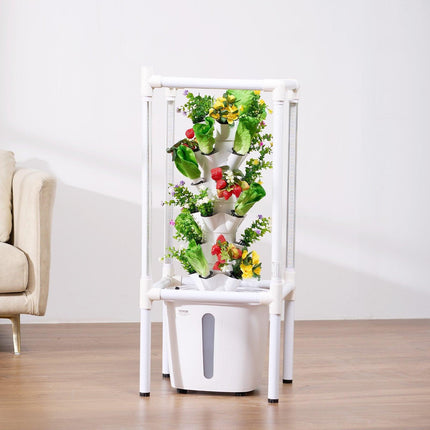 Hydroponic Growing System with Grow Light 30 Pods Hydroponic Tower Garden.