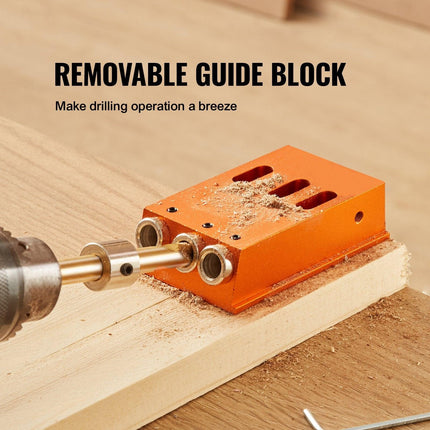 30 Pcs Pocket Hole Jig Kit, Adjustable & Easy to Use Pocket Hole Jig System with Step Drills, Wrenches, Drill Stop Rings, and Square Drive Bits, Dual Scale Marks for DIY Carpentry Projects.