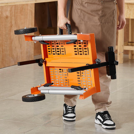 Miter Saw Stand with Tabletop and Wheels 330lbs Load Capacity Adjustable.