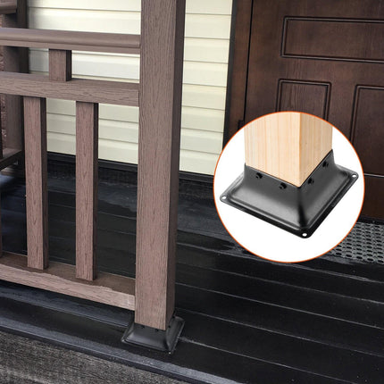 101.6x101.6mm Post Base 20Pcs, Internal 91x91mm Heavy Duty Powder-Coated Steel Post Bracket Fit for Standard Wood Post Anchor, Decking Post Base for Deck Porch Handrail Railing Support.