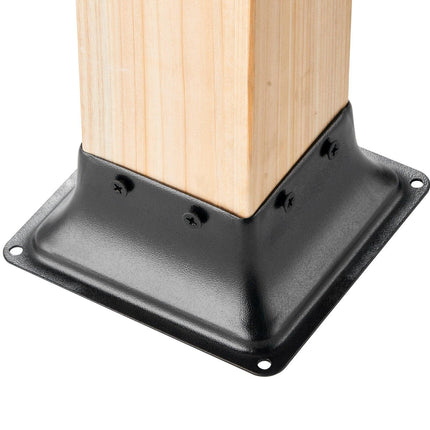 101.6x101.6mm Post Base 20Pcs, Internal 91x91mm Heavy Duty Powder-Coated Steel Post Bracket Fit for Standard Wood Post Anchor, Decking Post Base for Deck Porch Handrail Railing Support.