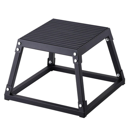 Plyometric Jump Box, 12 Inch Plyo Box, Steel Plyometric Platform and Jumping Agility Box, Anti-Slip Fitness Exercise Step Up Box for Home Gym Training, Conditioning Strength Training, Black.