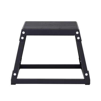 Plyometric Jump Box, 12 Inch Plyo Box, Steel Plyometric Platform and Jumping Agility Box, Anti-Slip Fitness Exercise Step Up Box for Home Gym Training, Conditioning Strength Training, Black.