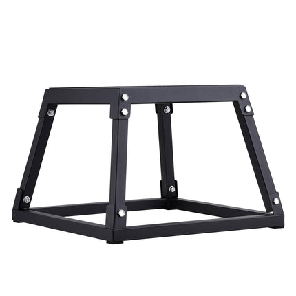 Plyometric Jump Box, 12 Inch Plyo Box, Steel Plyometric Platform and Jumping Agility Box, Anti-Slip Fitness Exercise Step Up Box for Home Gym Training, Conditioning Strength Training, Black.
