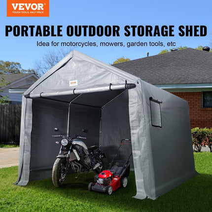 Protable Stotage Shelter Garage Stotage Shed 7 x 12 x 7.36ft & Zipper Door.