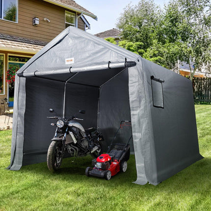 Protable Stotage Shelter Garage Stotage Shed 7 x 12 x 7.36ft & Zipper Door.