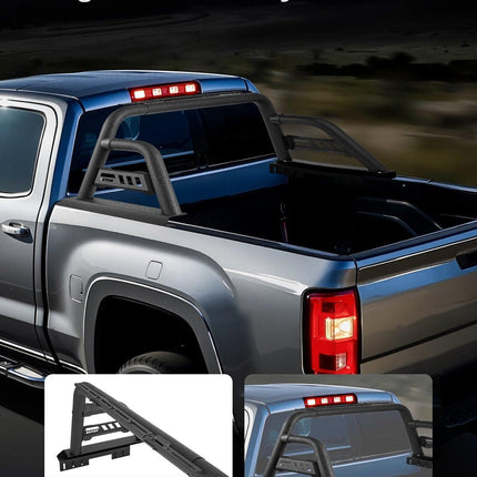 Truck Bed Roll Bar Universal Chase Rack for Full-Size Pickup Carbon Steel.