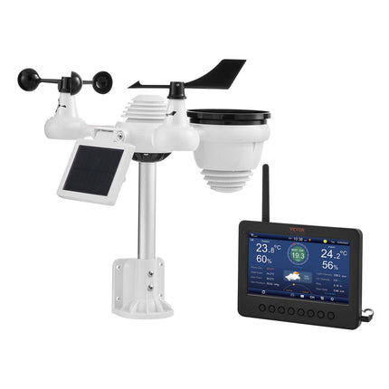 7-in-1 Wi-Fi Weather Station 177.8 mm TFT Display Wireless Outdoor Sensor.