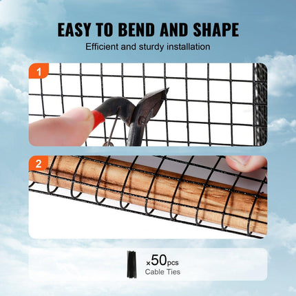 8in x 100ft Solar Panel Bird Guard Critter Guard Roll Kit 50pcs Tire Wires.