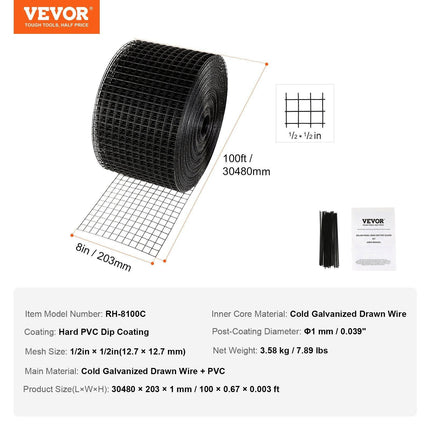8in x 100ft Solar Panel Bird Guard Critter Guard Roll Kit 50pcs Tire Wires.