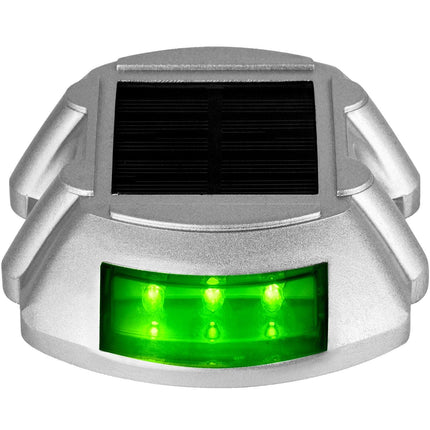 8-Pack Solar Driveway Light LED Road Markers Green for Garden Pathway.