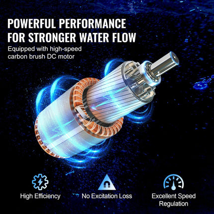 Solar Water Pump, DC 277W Submersible Deep Well Pump, Max Flow 2.1 m³/H, Max Head 83 m, Max Submersion Depth 20 m, Solar Powered Water Pump for Well, Farm Ranch Irrigation, Livestock Drinking.