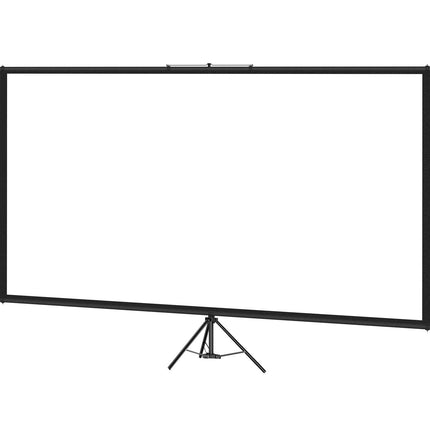 Tripod Projector Screen with Stand 100inch 16:9 4K HD Projection Screen Stand Wrinkle-Free Height Adjustable Portable Screen for Projector Indoor & Outdoor for Movie, Home Cinema, Gaming, Office.