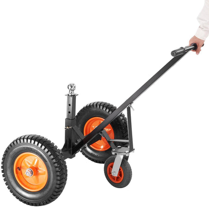 Adjustable Trailer Dolly, 1000lbs Tongue Weight Capacity, Carbon Steel Trailer Mover with 19''-26'' Adjustable Height & 2'' Ball, 16'' Pneumatic Tires & Universal Wheel, for Moving RV Trailer.