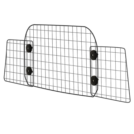 Dog Car Barrier, 96.5-168.5cm Adjustable Car Divider for Trunk Cargo Area, Universal-Fit Back Seat Heavy-Duty Wire Mesh Dogs Separator Guard Net, Vehicle Pet Barrier for Sedans, Trucks and SUVs.