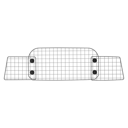 Dog Car Barrier, 96.5-168.5cm Adjustable Car Divider for Trunk Cargo Area, Universal-Fit Back Seat Heavy-Duty Wire Mesh Dogs Separator Guard Net, Vehicle Pet Barrier for Sedans, Trucks and SUVs.