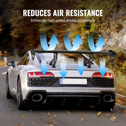 Universal Rear Spoiler GT Style Adjustable Trunk Wing Car Racing 43.3''.