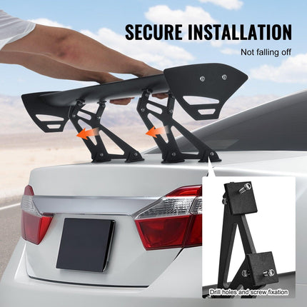 Universal Rear Spoiler GT Style Adjustable Trunk Wing Car Racing 43.3''.
