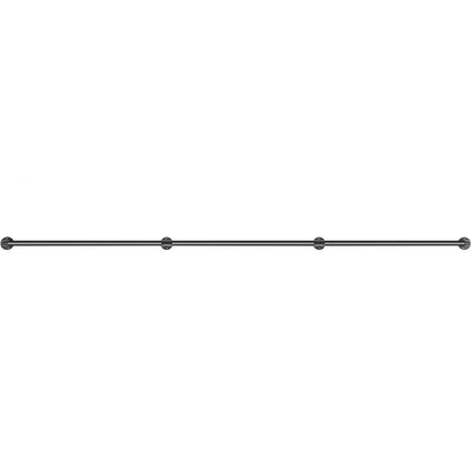 Pipe Stair Handrail, 11FT Staircase Handrail, 440LBS Load Capacity Carbon Steel Pipe Handrail, Industrial Pipe Handrail with Wall Mount Support, Round Corner Wall Handrailing for Indoor, Outdoor.
