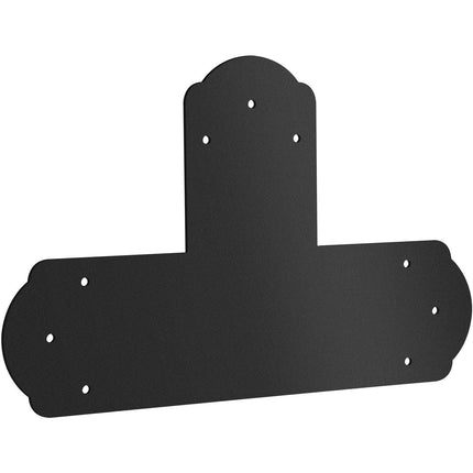 Black T Mending Plate T-shape 8 PCs 6" Flat Connector Post to Beam Bracket.